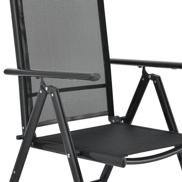 Gartengarnitur Milano 7-teilig Dunkelgrau - 150 x 75 x 90 cm