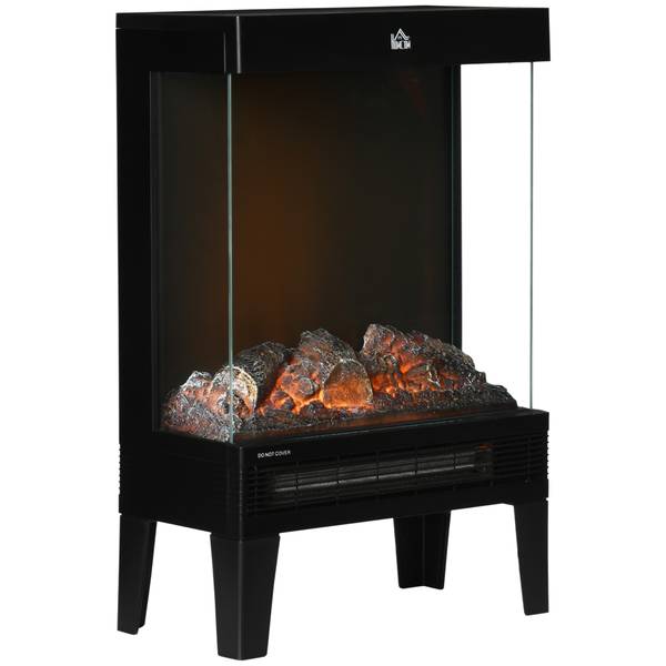 Elektrokamin 820-301V90BK Schwarz - Stahl - 20 x 62 x 41 cm