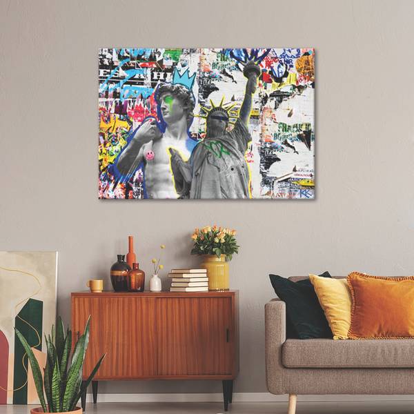 Canvas schilderij Straatkunst 120 x 80 cm