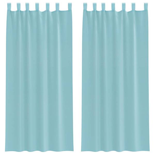 Rideau en voile 3043941-10 (lot de 2) Turquoise - Hauteur : 245 cm