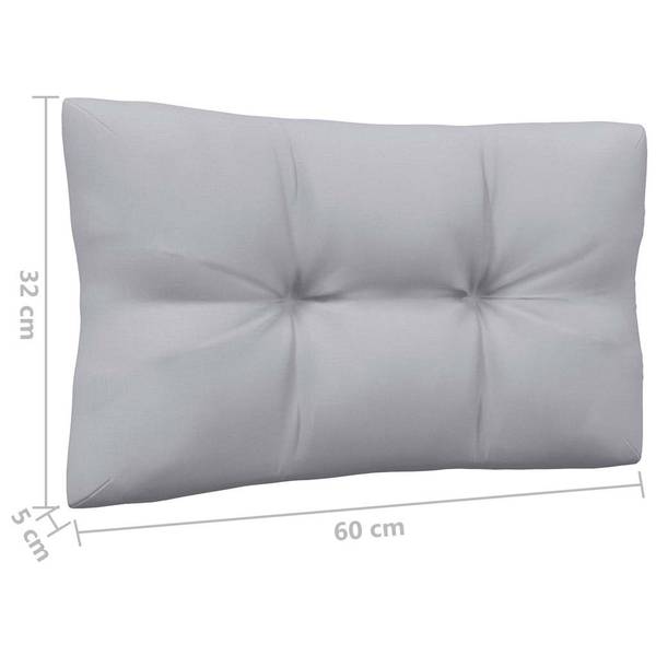 Gartensofa 3012138-15 2-teilig Braun - Grau - Kiefer - 127 x 62 x 63 cm