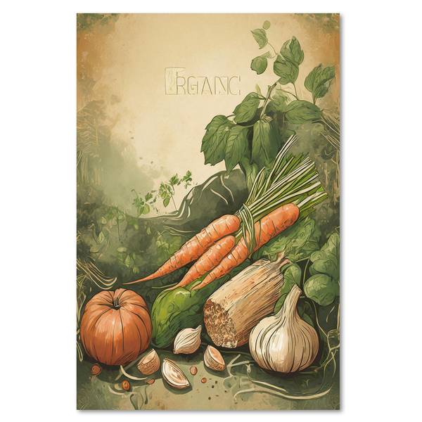 Wandbild gemüse in der küche 80 x 120 cm