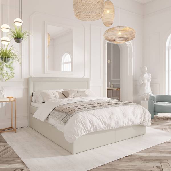 Boxspringbett Annecy Taschenfederkern Beige - Breite: 162 cm