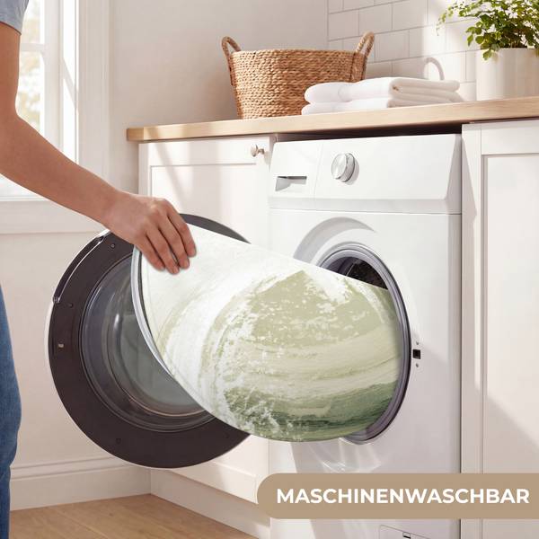 BADEMATTE Wirbel Grün - Microfaser - 70 x 70 x 1 cm