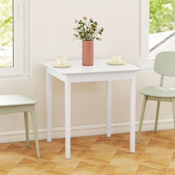 Esstisch 83A-089V00WT Weiß - Massivholz - 75 x 76 x 75 cm