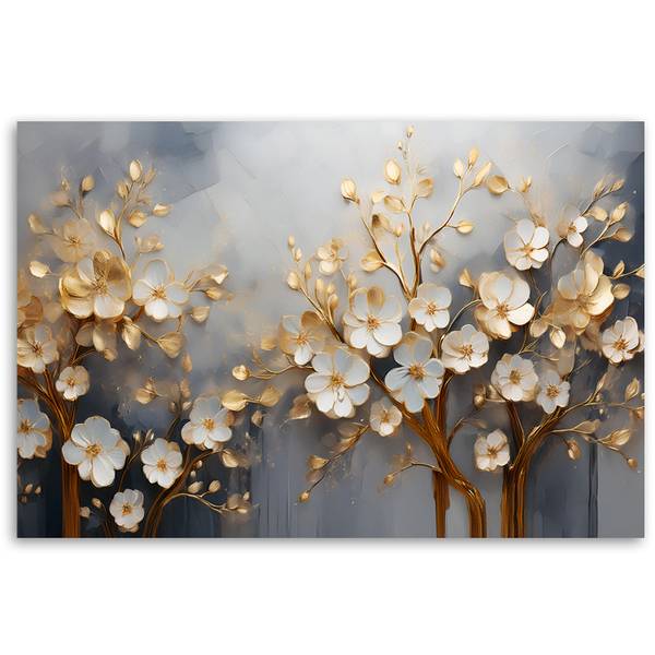 Canvas schilderij Bloemen 60 x 40 cm