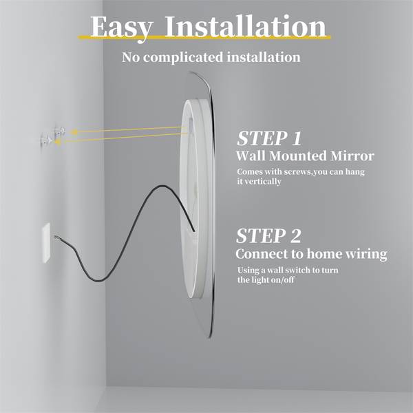 LED Spiegel mit Beleuchtung Touch Silber - Spiegelglas - 80 x 70 x 4 cm