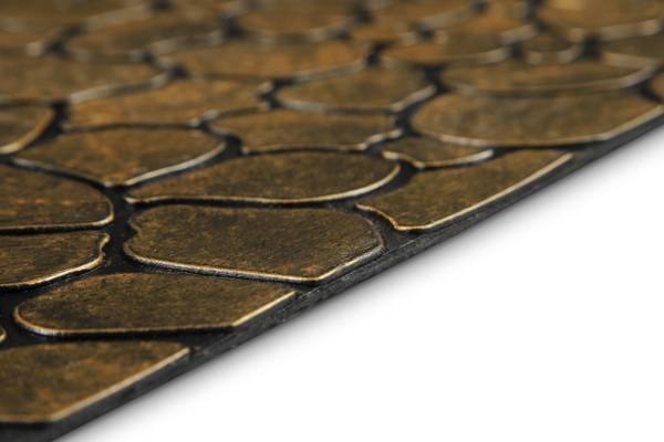 Fußmatte Desert Pebble Braun - Gold - Vinyl - 40 x 1 x 60 cm