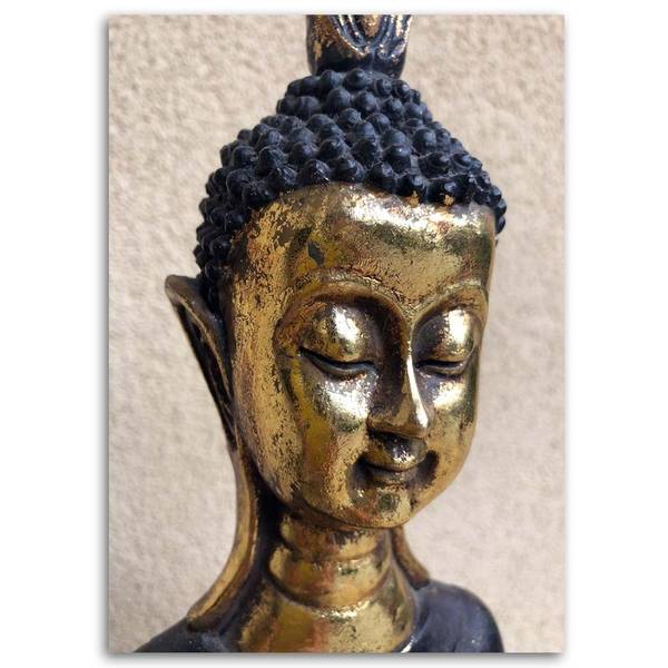 Wandbild buddha-kopf 80 x 120 cm