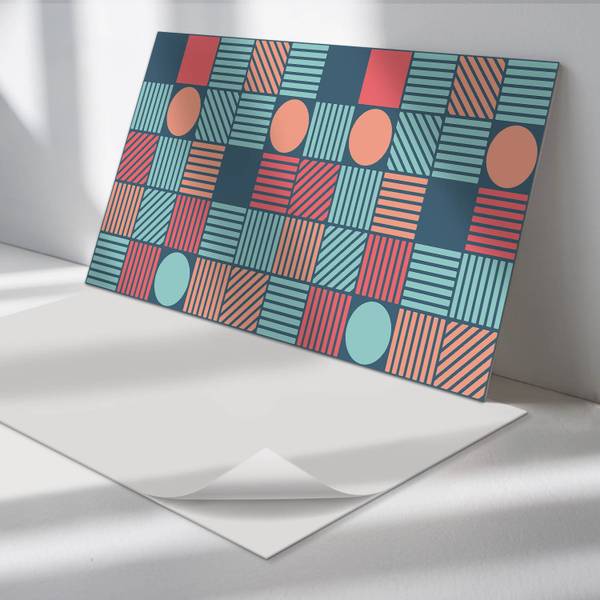 Klebepaneele Farbige Geo-Formen 100 x 50 cm
