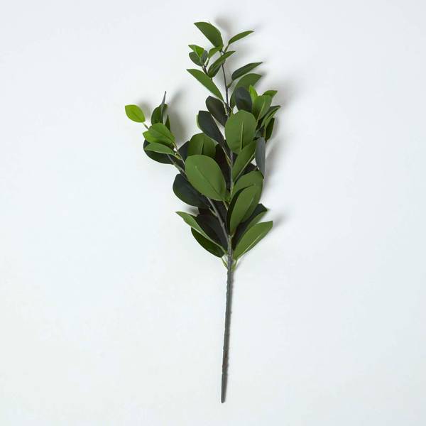 Dekozweig Gummibaum Grün - Polyester - 25 x 58 x 58 cm