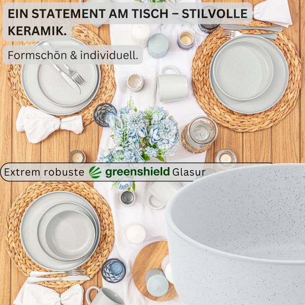 Schalen Leeds - 6er Set Weiß