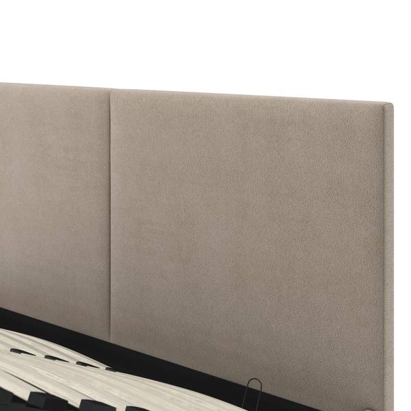 Polsterbett MILA Grau - Metall - Textil - Holz teilmassiv - 197 x 1 x 180 cm