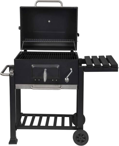 Holzkohlegrill Roger Schwarz - Stahl - 113 x 100 x 46 cm