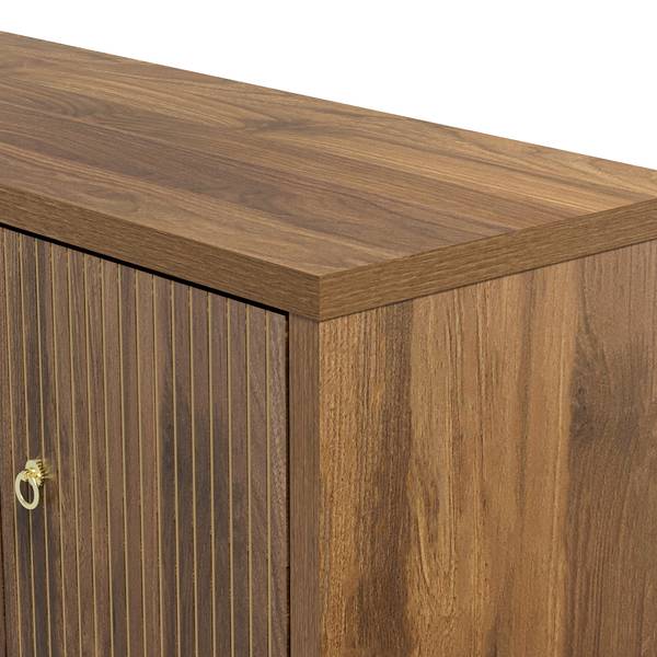Sideboard Coeus Ⅱ Braun - Holzwerkstoff - Metall - 147 x 80 x 147 cm