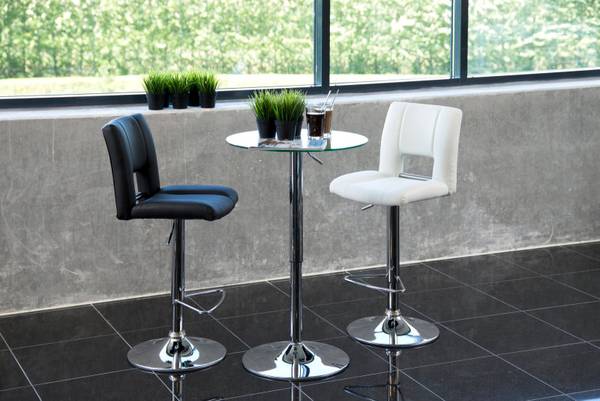 Barhocker Syra 2er Set Weiß - Kunstleder - 42 x 115 x 52 cm