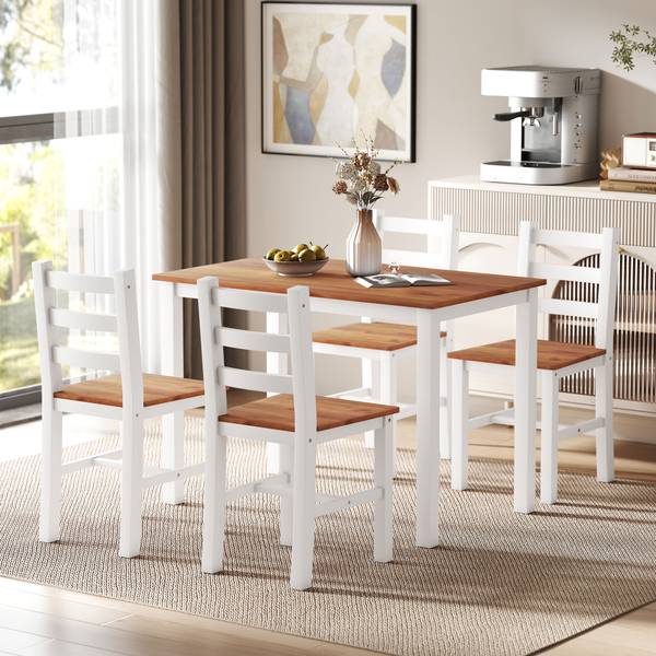 Essgruppe 5er Set 83A-270V90BN Braun - Kiefer - 108 x 75 x 65 cm