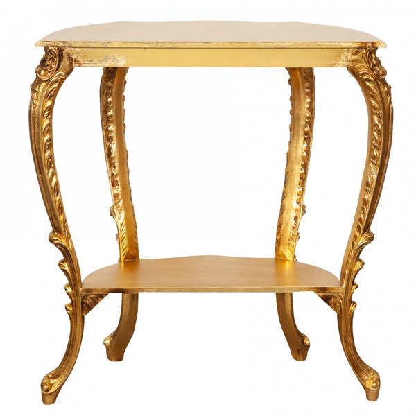 Haltafel TOVERIJ goud - massief hout - 38 x 87 x 84 cm