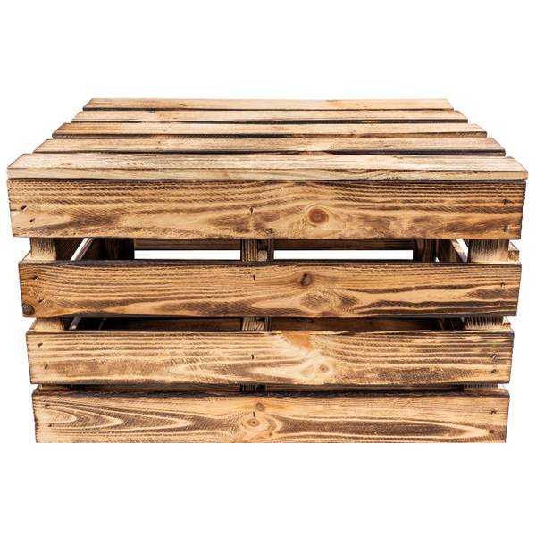 Holzkiste Ophira Braun - Holz teilmassiv - 40 x 30 x 33 cm