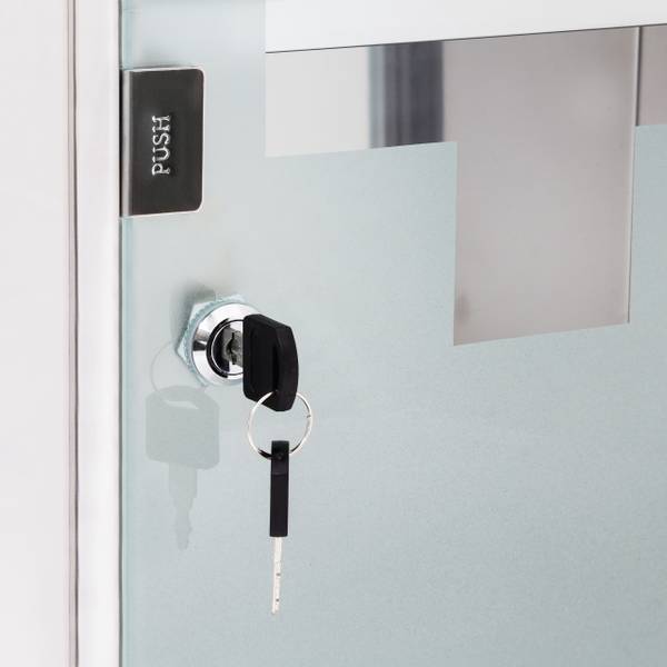 Medizinschrank EMERGENCY Edelstahl XL Silber - Edelstahl - 30 x 51 x 18 cm