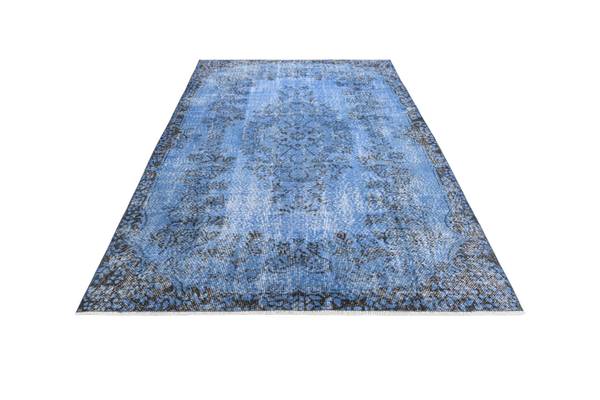 Tapis Ultra Vintage CCCXCIII Bleu - Laine - 165 x 1 x 274 cm