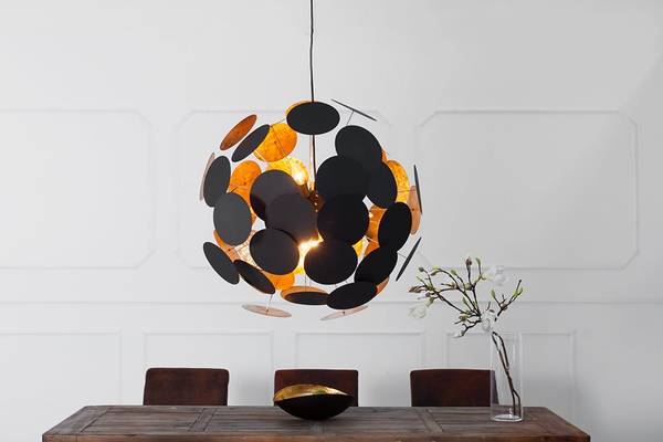 Hängeleuchte INFINITY HOME Schwarz - Gold - Metall - 70 x 70 x 70 cm