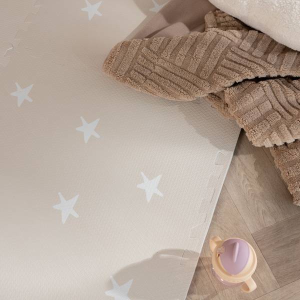 Teppich Alfie Stars Grau - Textil - 120 x 120 x 180 cm