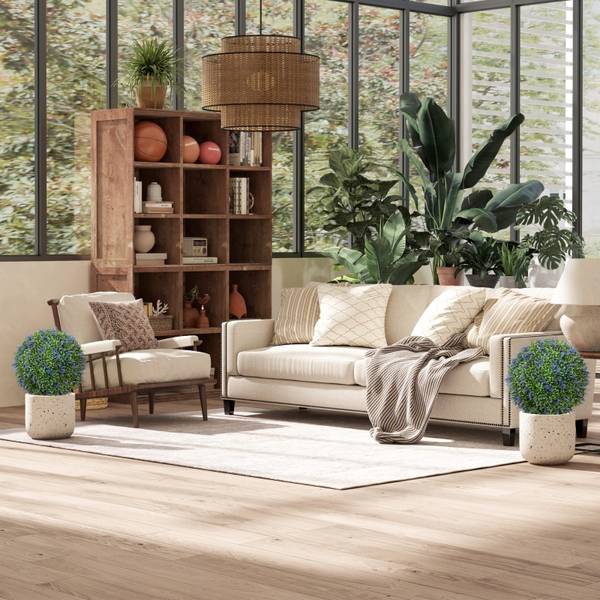 Künstlicher Lavendel CD87 2er-Set Violett - Kunststoff - 40 x 60 x 40 cm