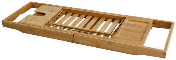 Badewannenablage BETTY Beige - Holzwerkstoff - Metall - 22 x 4 x 110 cm