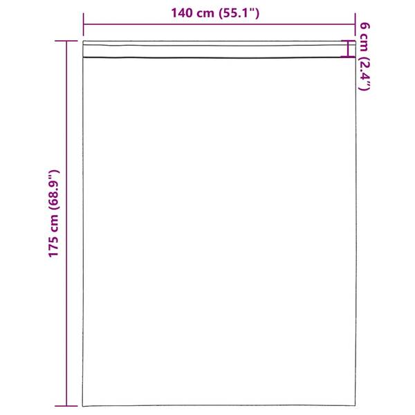 Rideau en voile 3043941-7 (lot de 2) Marron - Hauteur : 175 cm