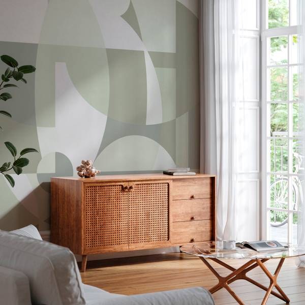 Panorama-Tapete Teibi Grün