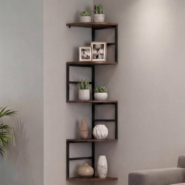 Hoekrek O99 bruin - ijzer - 30 x 128 x 30 cm