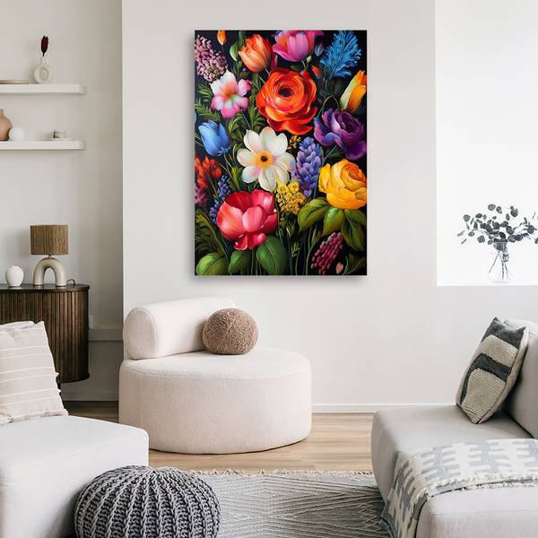 Leinwandbild Blumen 1-Teilig 40 x 60 cm