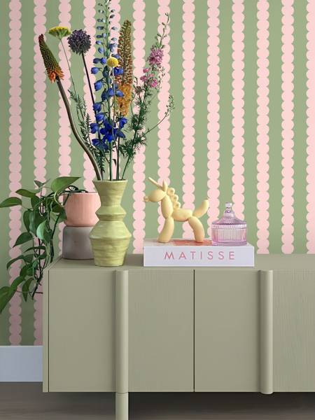 Tapete 132138 Pink - Papier - 53 x 1005 x 53 cm