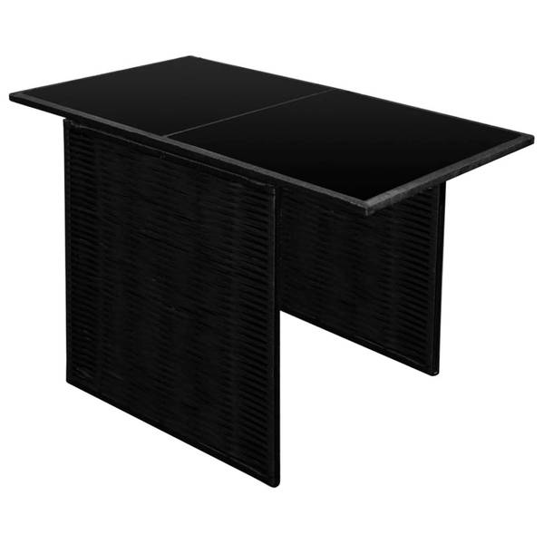 Bistro-Set 292855 3-teilig Schwarz - Polyester - 58 x 76 x 102 cm