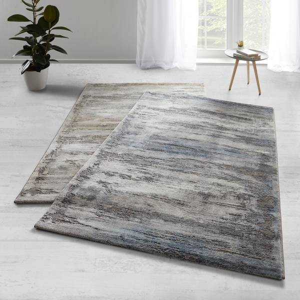 Webteppich OXFORD 3 Beige - Grau - Holzwerkstoff - 160 x 1 x 230 cm