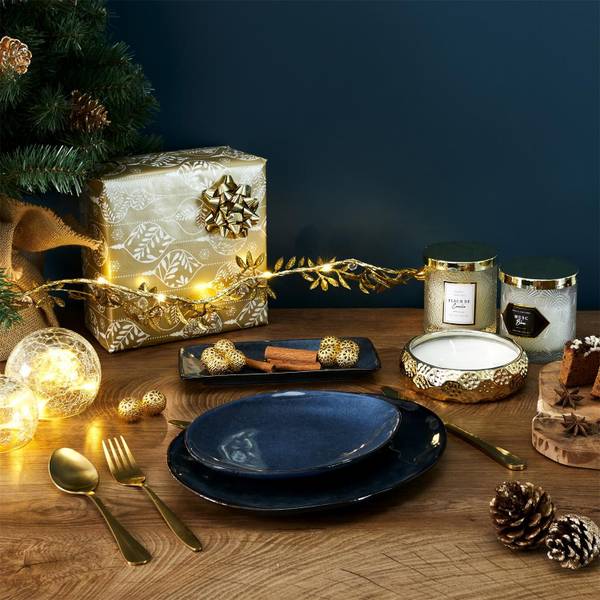 Servierplatte Aurora Blau - Keramik - 22 x 2 x 10 cm