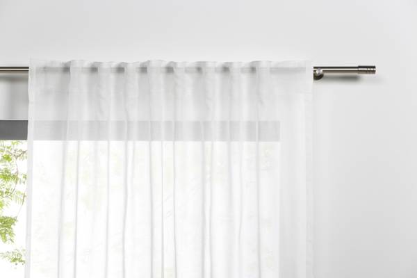 Schlaufengardine Pure 2er Set Weiß - Höhe: 300 cm
