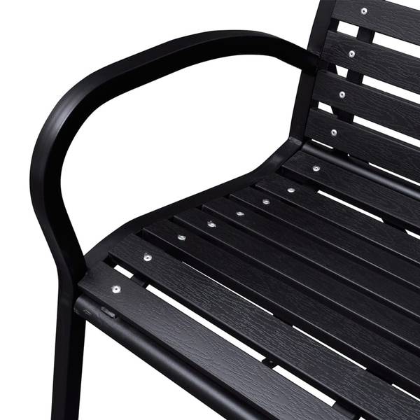 Gartenbank 3013333 Schwarz - Stahl - Holzverbundwerkstoff - 125 x 80 x 61 cm