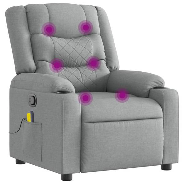 Fauteuil inclinable de massage 3032772 Gris - Polyester - 77 x 99 x 93 cm