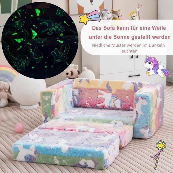 Kindersofa HY10150CL Textil - 80 x 42 x 51 cm