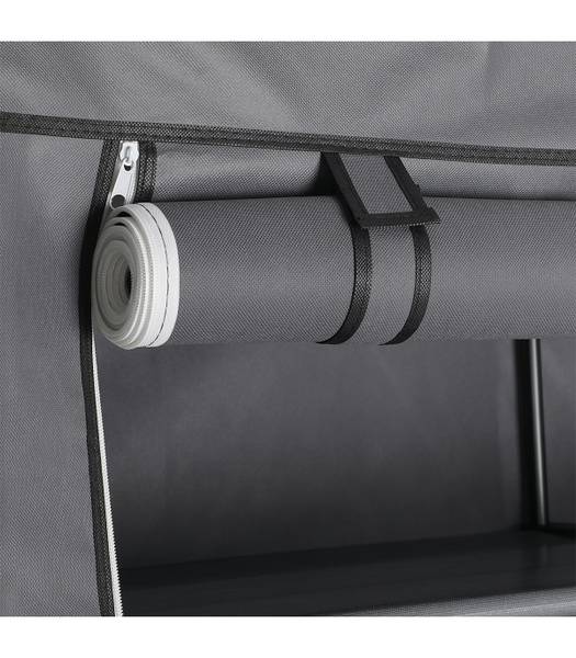 Stoffschrank Branville I Vliesgewebe / Eisen - Anthrazit - Grau