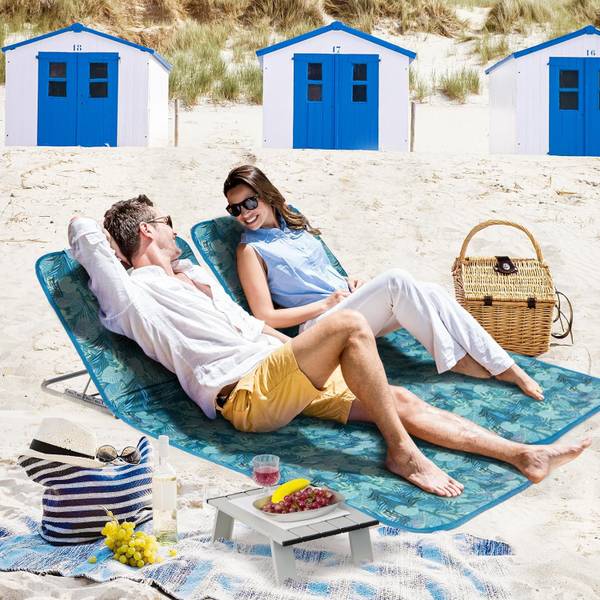 Strandmatte ZB32435BF Blau - Kunststoff - 56 x 47 x 161 cm