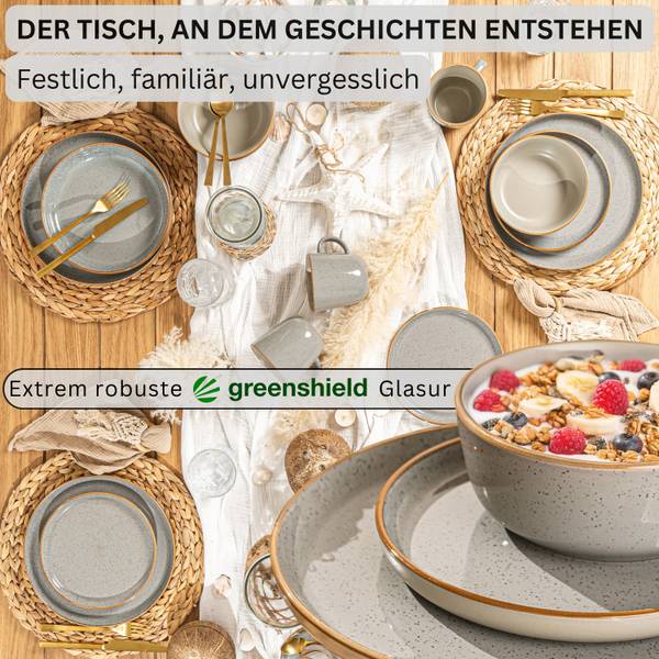 Tafelservice Rio Grau - Anzahl Teile im Set: 12