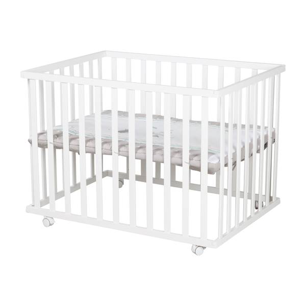 Laufgitter 75x100 Indibär Weiß - Holzwerkstoff - 73 x 72 x 98 cm
