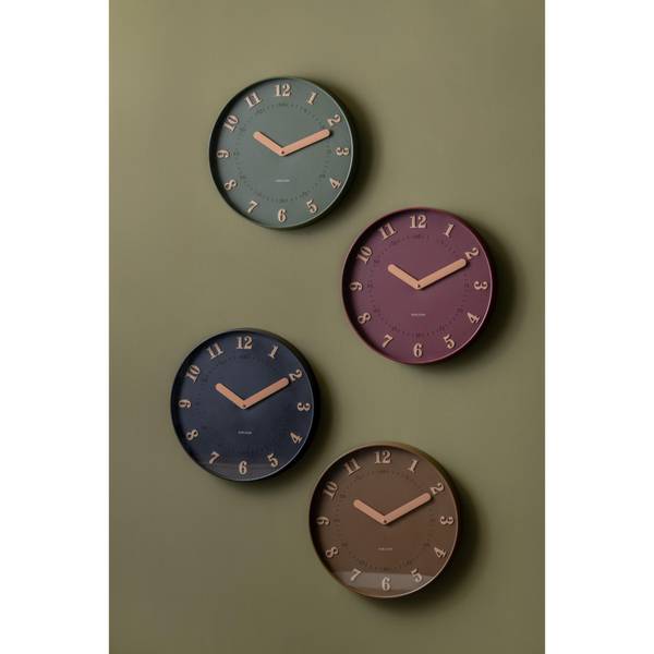Wanduhr Amena Schwarz - Kunstharz - 40 x 40 x 40 cm
