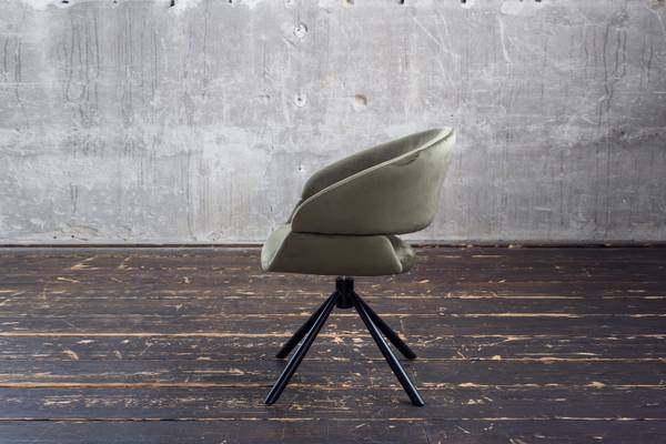 Chaise de salle à manger LARA Vert foncé