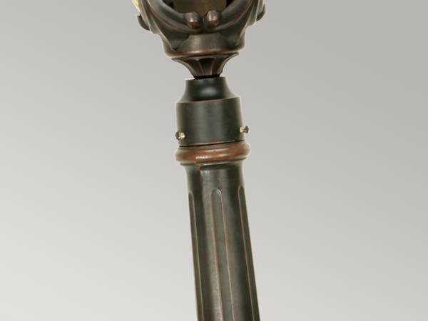 LED Wegeleuchte Jugendstil, Höhe 117cm Braun - Farbglas - 19 x 117 x 19 cm