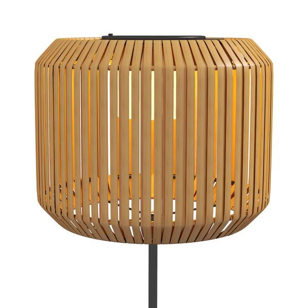 Rattan Solarleuchte 867-152V00YL Gelb - Stahl - Polyethylen - 34 x 130 x 34 cm