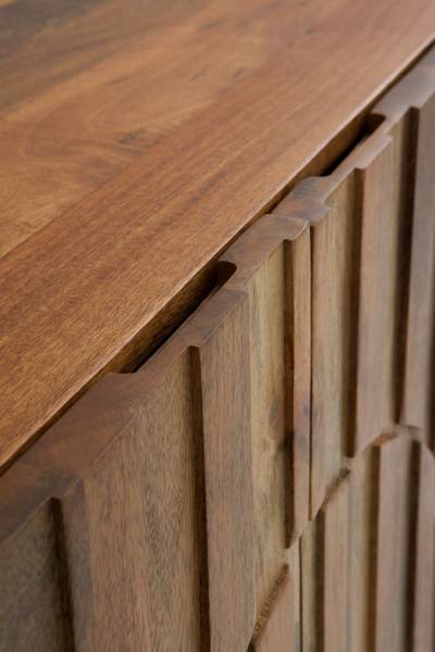 Dressoir  11494 bruin - deels massief hout - 38 x 120 x 100 cm